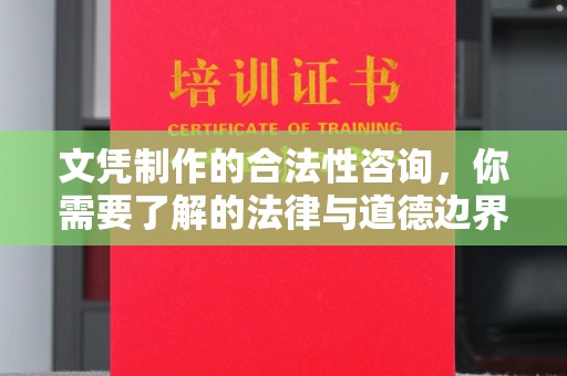 和硕文凭制作的合法性咨询，你需要了解的法律与道德边界