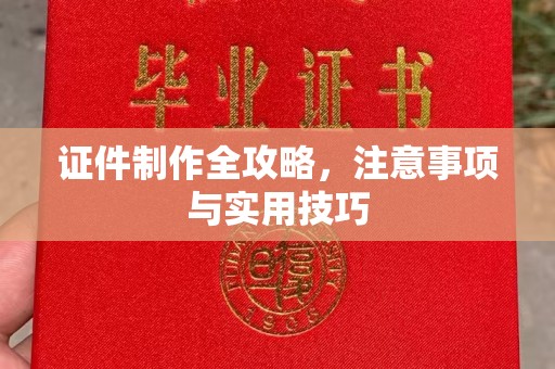 和硕证件制作全攻略，注意事项与实用技巧
