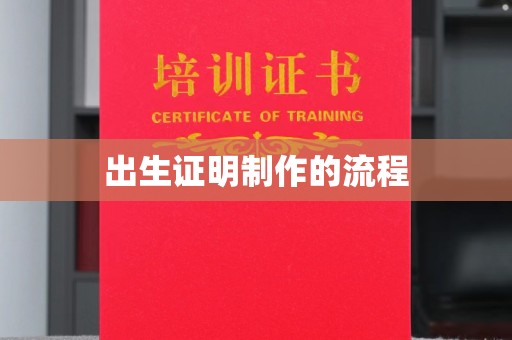 和硕出生证明制作的流程