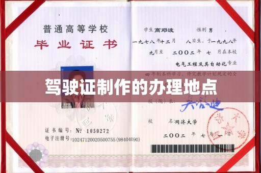 和硕驾驶证制作的办理地点