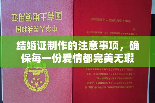 和硕结婚证制作的注意事项，确保每一份爱情都完美无瑕