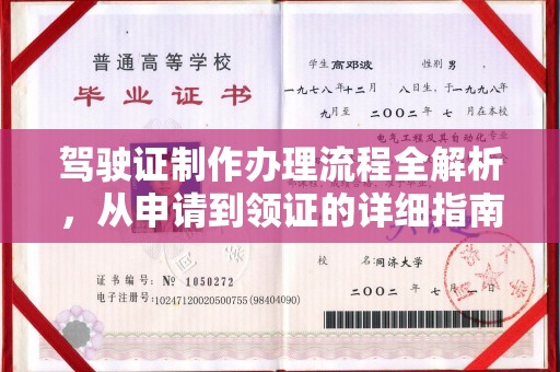 和硕驾驶证制作办理流程全解析，从申请到领证的详细指南